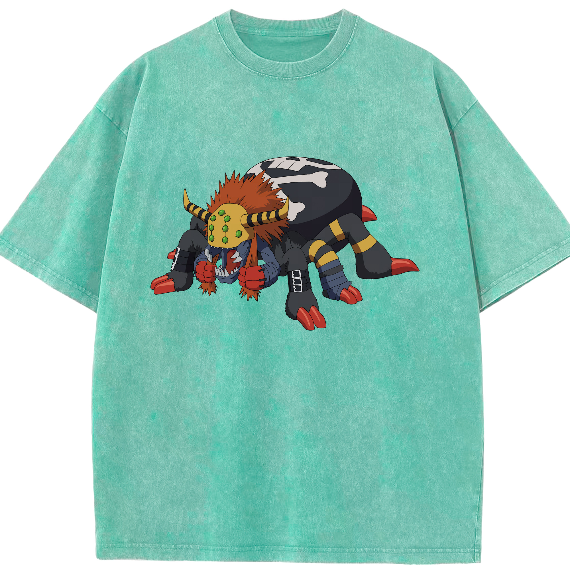 （画像用） Digimon デジタルモンスター/デジモン 綿100% ヴィンテージ風 半袖Tシャツ（フロントプリント）